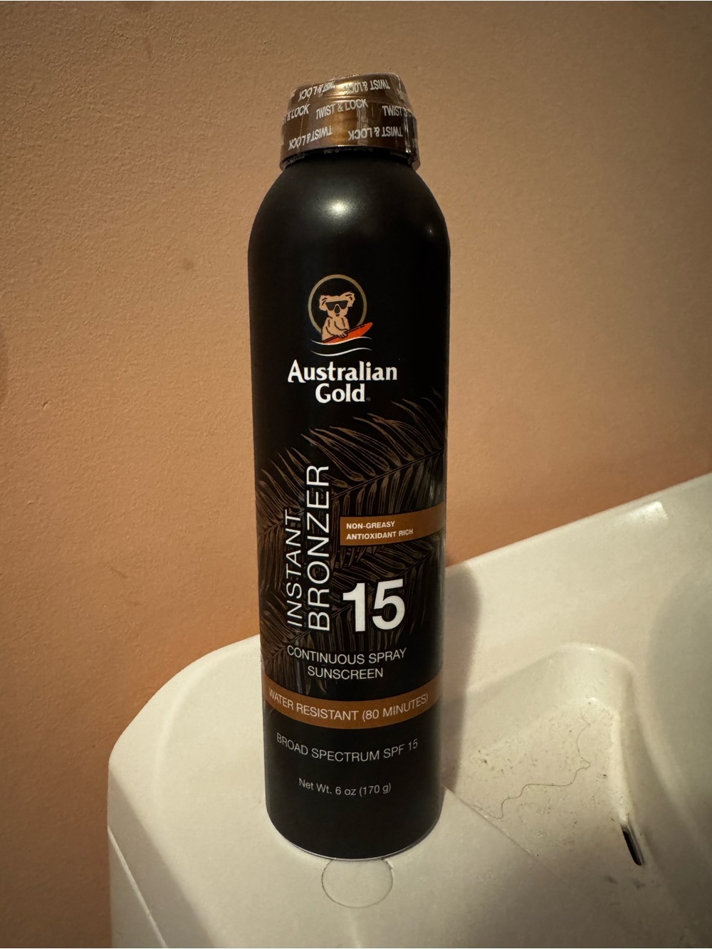 Australian Gold Instant Bronzer SPF 15 Continuous Spray - Black
